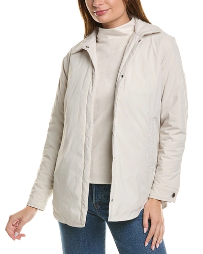 T Tahari Padded Jacket In White