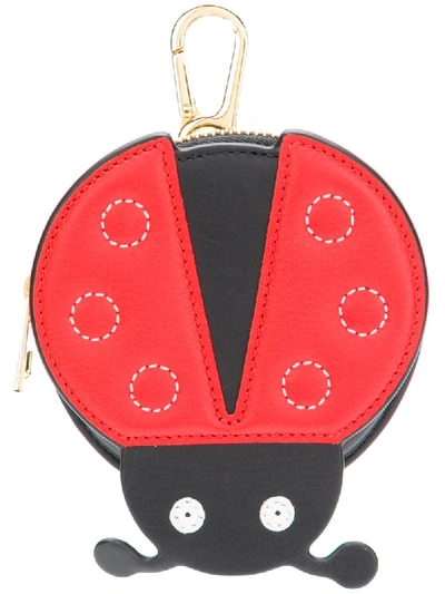 Loewe Ladybug Leather Charm In Red