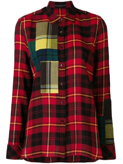 Ermanno Scervino Contrast Check Shirt - Red
