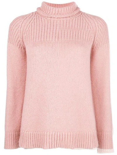 Dondup Turtle Neck Jumper In Pink