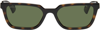 Gucci Cat-eye Shaped Frame Sunglasses In Havana-havana-green