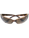Ray Ban Rectangular Shaped Sunglasses In Brown