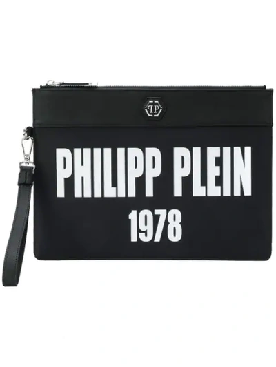 Philipp Plein Over Clutch Bag - Black