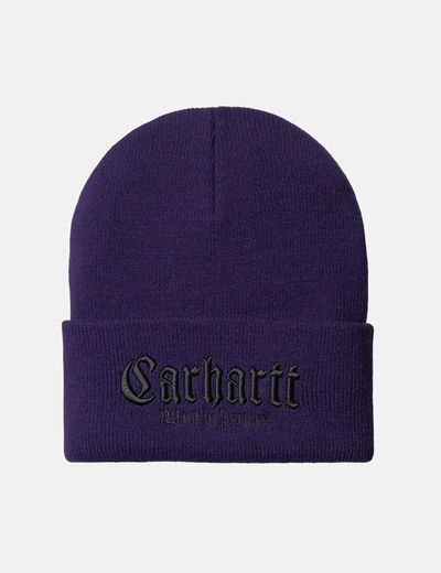 Carhartt -wip Onyx Beanie Hat In Purple