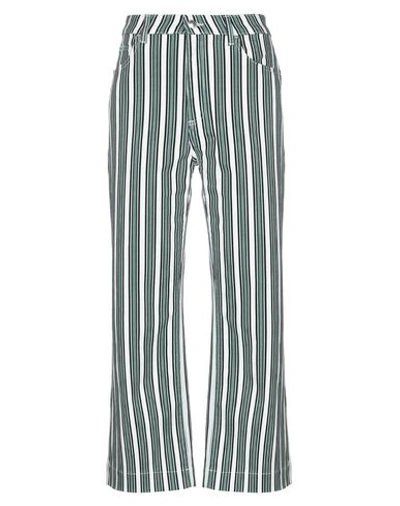 Alexa Chung Cropped Snake-print High-rise Wide-leg Jeans In Green | ModeSens