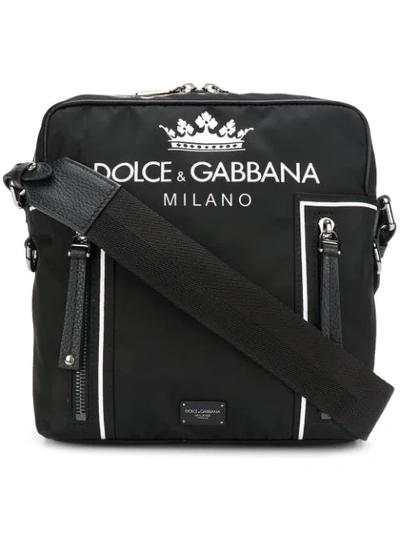 Dolce & Gabbana Dolce And Gabbana Black Logo Messenger Bag In Basic