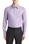 Emporio Armani Micropattern Sport Shirt In Purple