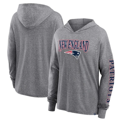 Fanatics Branded Heather Gray New England Patriots Classic Outline Pullover Hoodie