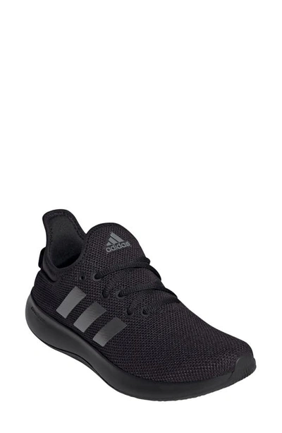 Adidas Originals Cloadfoam Pure Running Shoe In Black/ Iron Met./ Black