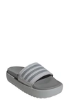 Adidas Originals Adilette Sandal In Grey 2/silver Met./grey