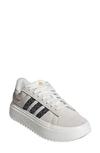 Adidas Originals Grand Platform Sneaker In Off White/ Carbon/ Matte Gold