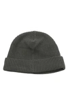 Portolano Merino Wool Rib Cuff Beanie In Charcoal