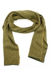 Portolano Stripe Knit Scarf In Forest/ Mustard