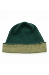 Portolano Fold Cuff Beanie In Forest/ Mustard