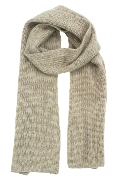 Portolano Stitched Cashmere Scarf In Nile Brown