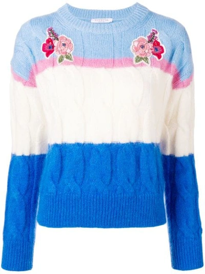 Vivetta Floral Embroidered Sweater In Multicolor
