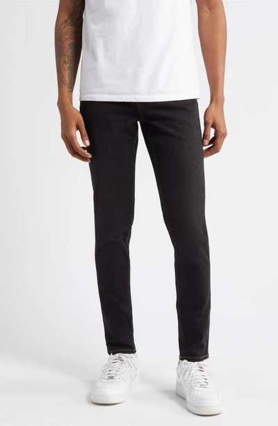 Asos Design Ripped Skinny Jeans In Black