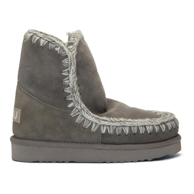 Mou Grey Eskimo 18 Boots In Ngre