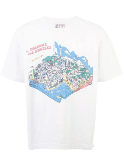 Nick Fouquet L.a. Invasion Graphic T-shirt In White