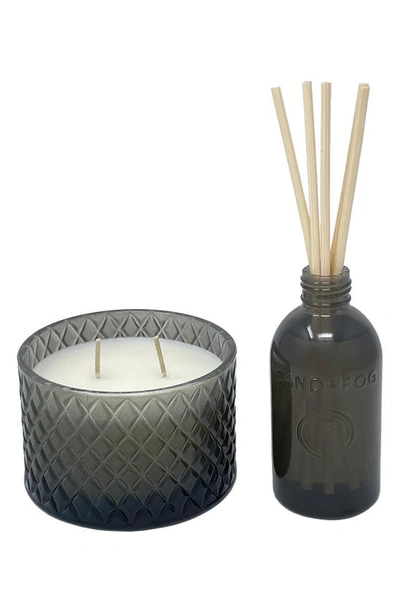 Sand And Fog Two-wick Candle & Fragrance Diffuser Set In Grey