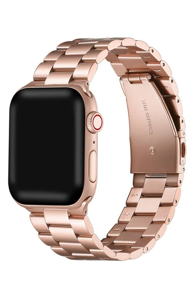 The Posh Tech Sloan Stainless Steel Apple Watch® Bracelet Watchband In Rose Gold