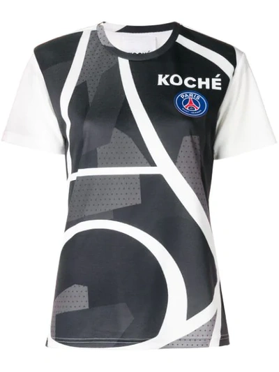 Koché Printed T-shirt In Black