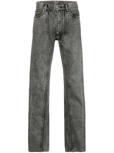 Y/project Double Straight Leg Jeans In Grey
