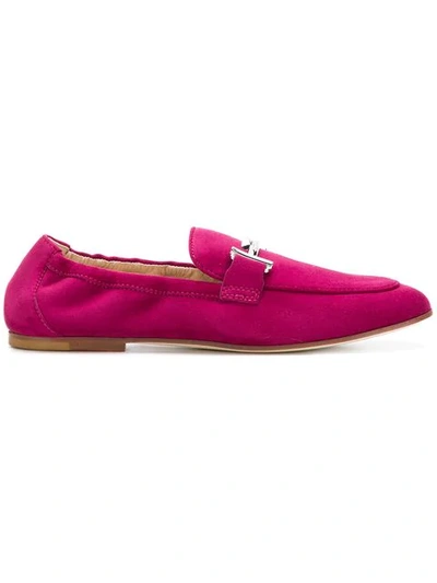 Tod's Double T Loafers In Pink