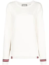Roqa Stripe Detail Sweater In White