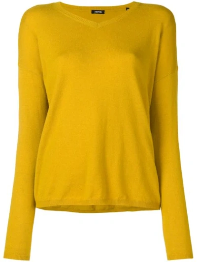 Aspesi V-neck Pullover - Yellow