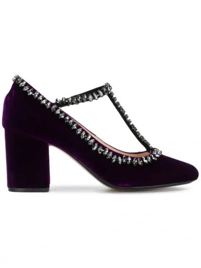 N°21 Nº21 Embellished Mary Jane Pumps - Purple