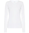 Vince Essentials Cotton-jersey T-shirt In White