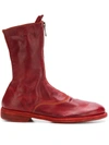 Guidi Front Zip Boots - Red