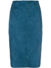 Stouls Gilda Pencil Skirt In Blue