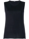 Aspesi Sleeveless Knit Top In Blue