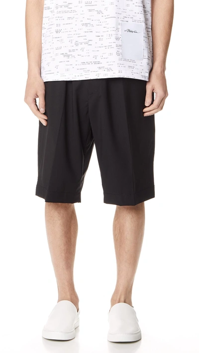 3.1 Phillip Lim / フィリップ リム Tapered Shorts With Knit Waistband In Black