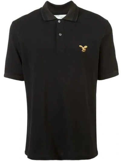 Off-white Bird Logo Polo Shirt In Black