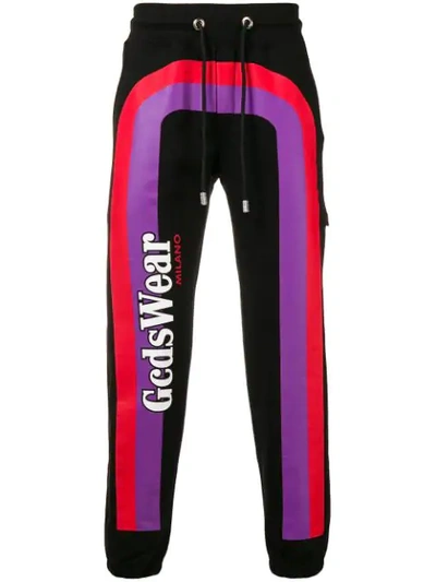Gcds Relaxed-fit Cotton-jersey Jogging Bottoms In Black