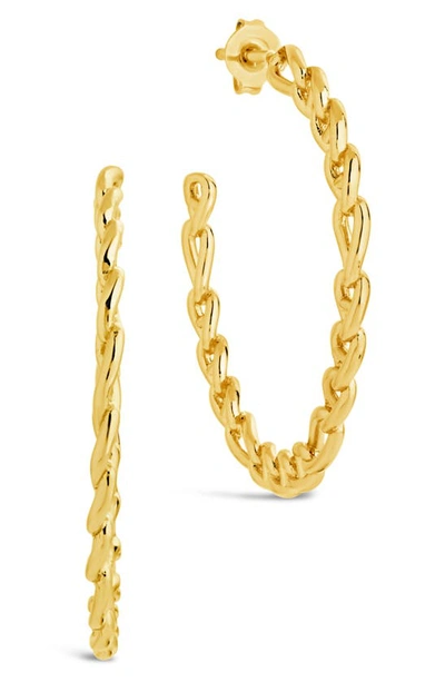 Sterling Forever Rylan Hoop Earrings In Gold