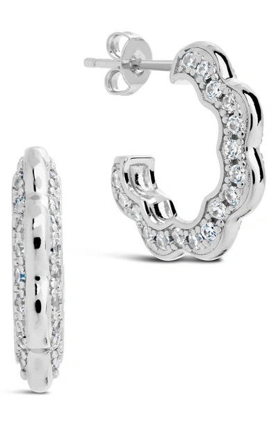 Sterling Forever Marisole Hoop Earrings In Silver