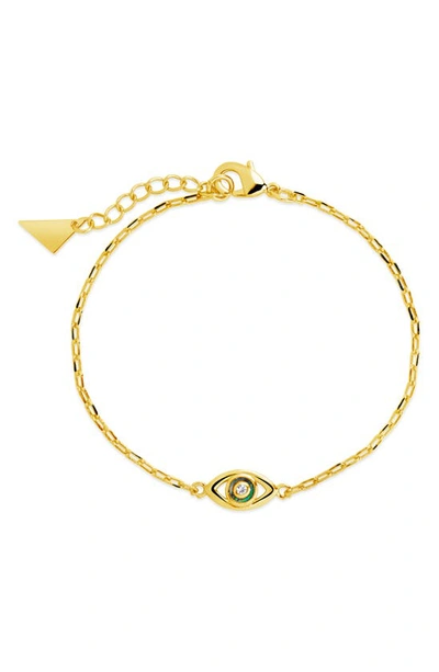 Sterling Forever Leidy Evil Eye Bracelet In Gold