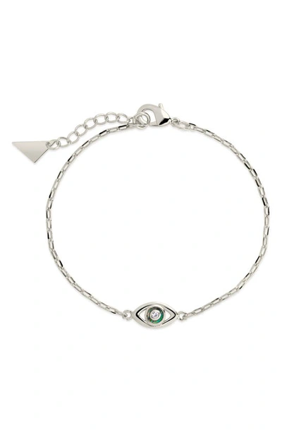 Sterling Forever Leidy Evil Eye Bracelet In Silver