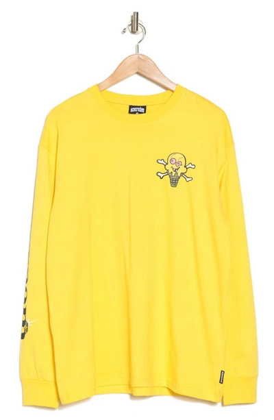 Icecream Henry Long Sleeve Cotton Graphic Tee In Aspen Gold