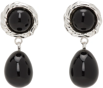 Corali Emma Onyx Sterling Silver Earrings In Black
