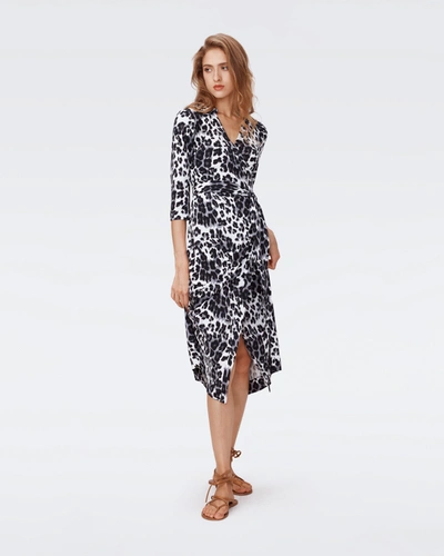 Diane Von Furstenberg Abigail Silk Jersey Midi Wrap Dress By  In Size Xl In Multi