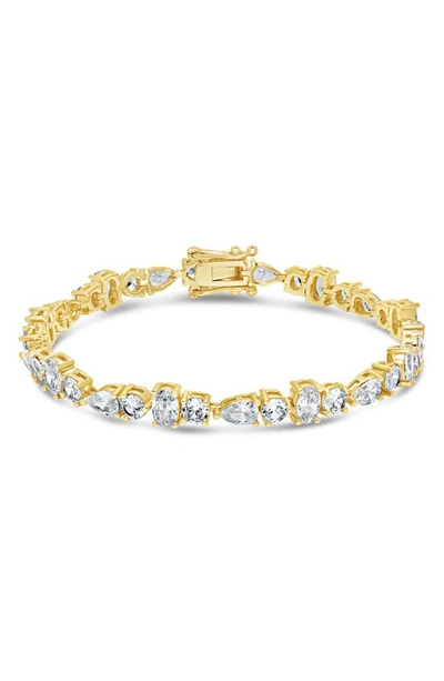 Sterling Forever Cubic Zirconia Bracelet In Gold