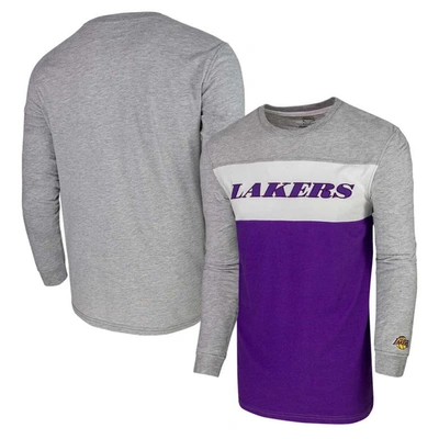 Stadium Essentials Unisex Heather Grey Los Angeles Lakers Loge Long Sleeve T-shirt