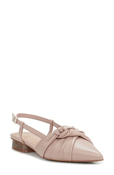 Vince Camuto Jyle Slingback Pointed Toe Flat In Dark Beige