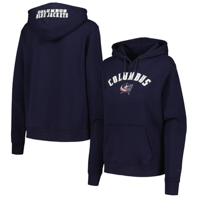 Pro Standard Navy Columbus Blue Jackets Classic Chenille Pullover Hoodie