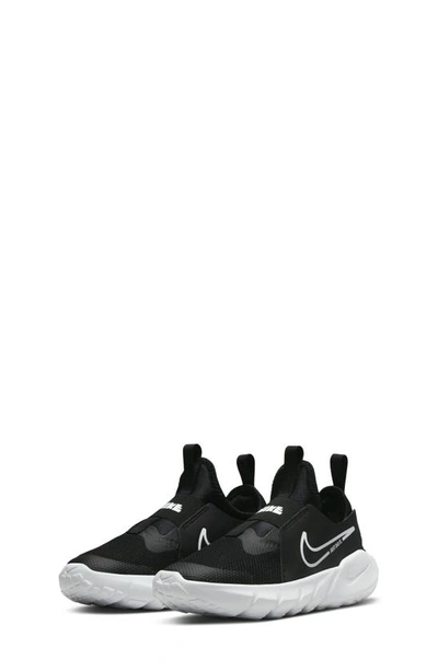 Nike Kids' Flex Runner 2 Slip-on Running Shoe In Black/ White/ Blue/ Gold